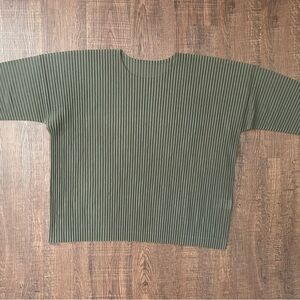 Issey Miyake Homme Plissé Green Ribbed Garment